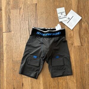 Black Kids Hockey Shorts